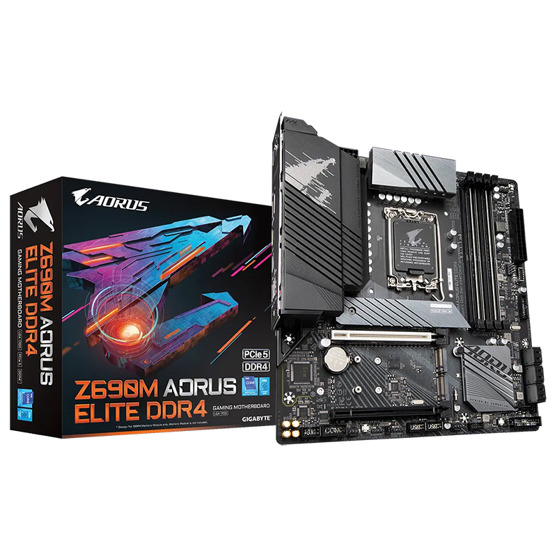 Gigabyte Z690M Aorus Elite LGA 1700 DDR4 mATX Motherboard (GA-Z690M-A-ELITE-D4)