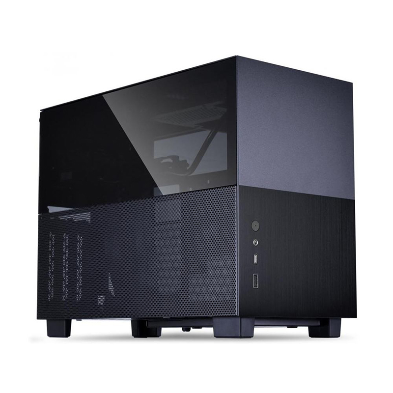 Lian Li Q58 with PCIe 4.0 Riser Cable Mini ITX Case Black