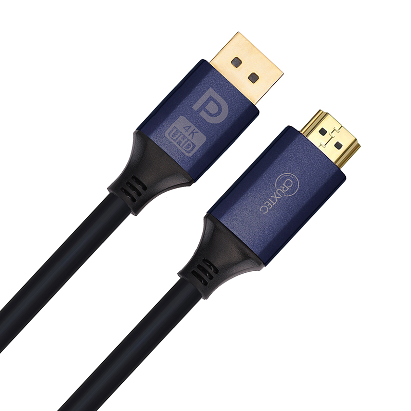 Cruxtec DH4K60H-02-BK Display port Male to HDMI Male Cable 2m Black