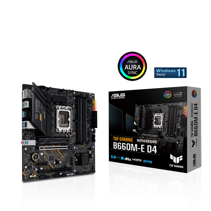 Asus TUF B660M-E Gaming LGA 1700 DDR4 mATX Motherboard - REFURBISHED 69466 (TUF GAMING B660M-E D4-69466)