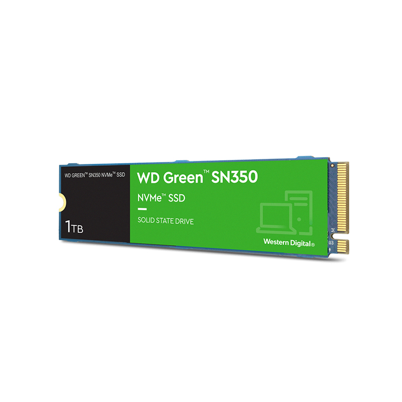 Western Digital 1TB Green SN350 PCIe Gen3 M.2 2280 NVMe SSD (WDS100T3G0C)