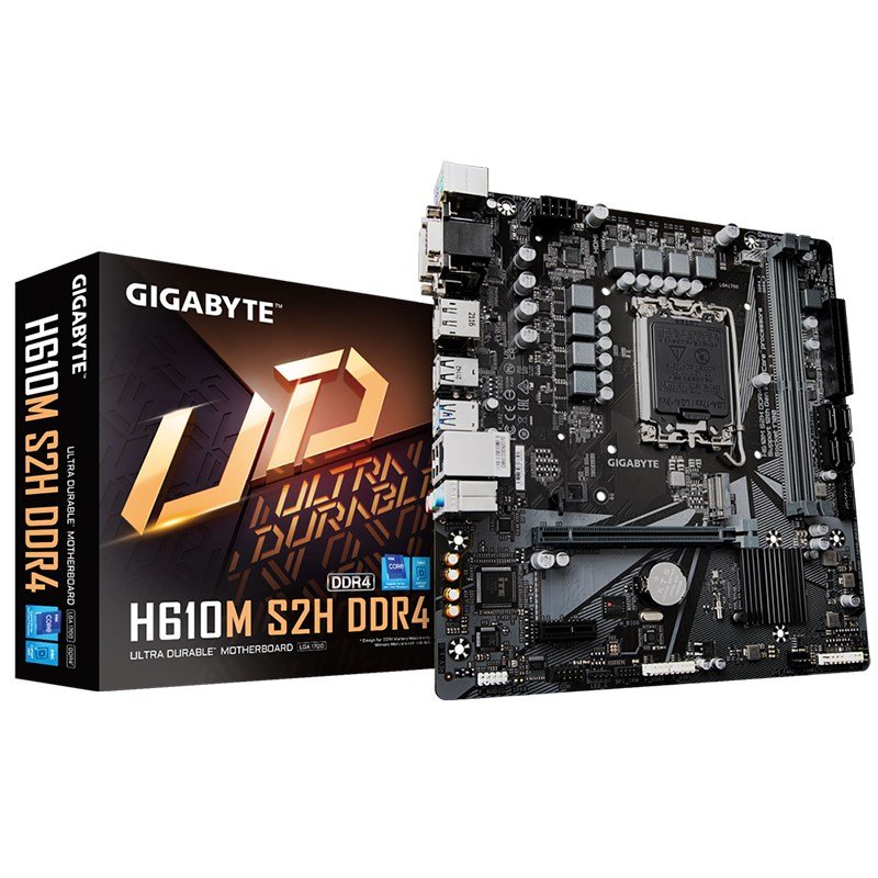 Gigabyte H610M S2H LGA 1700 DDR4 Micro ATX Motherboard (H610M S2H DDR4)