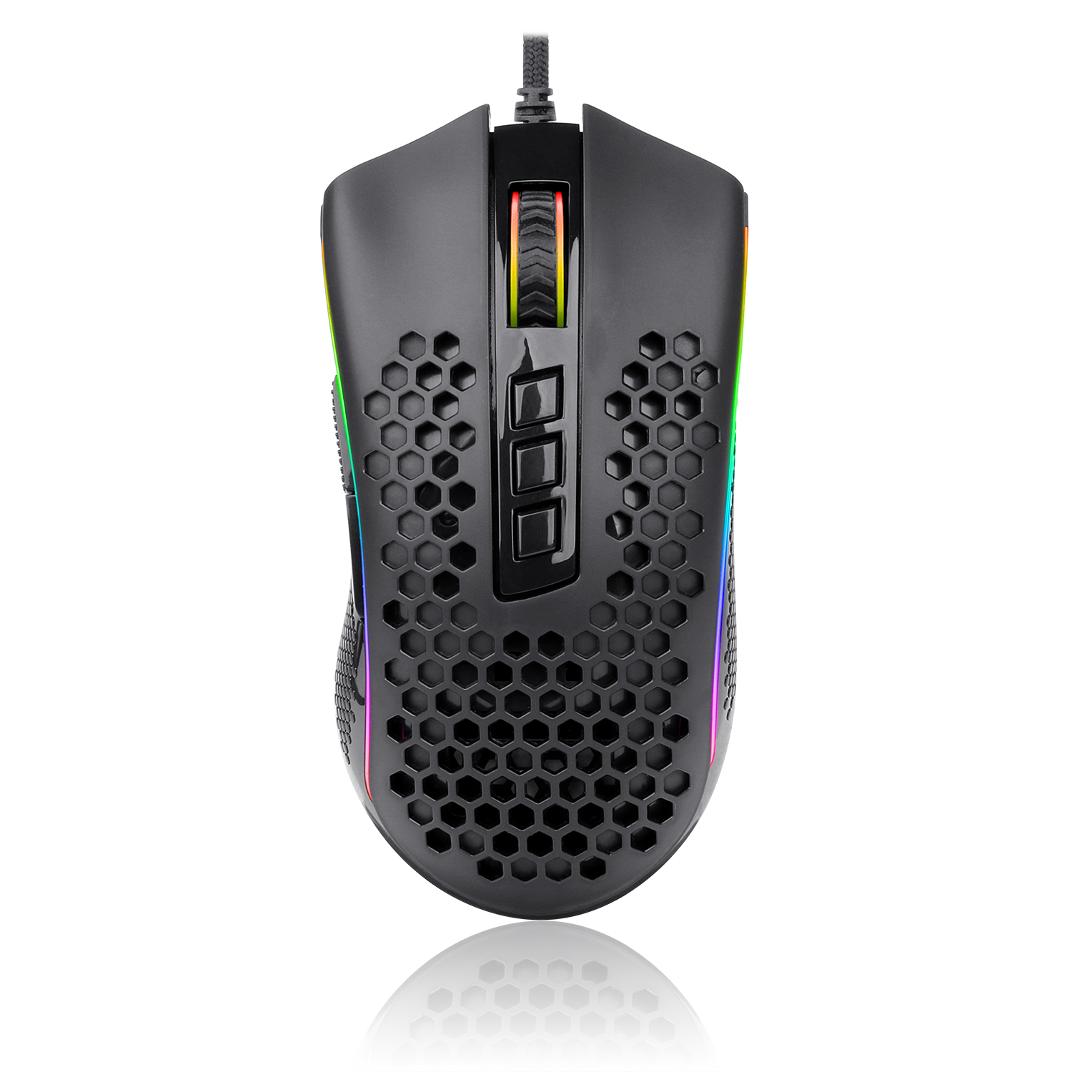 Redragon M808 Storm Lightweight RGB Gaming Mouse, 85g Ultralight Honeycomb Mouse, Black