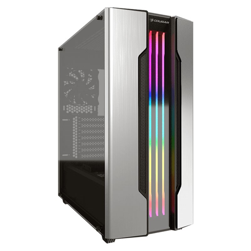Cougar Gemini-S RGB Tempered Glass Mid Tower ATX Case Silver (Gemini-S Silver)
