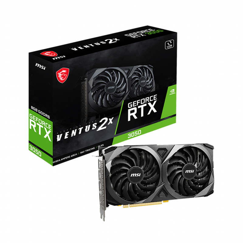 MSI GeForce RTX 3050 Ventus 2X 8G Graphics Card (MSI GeForce RTX 3050 VENTUS 2X 8G)