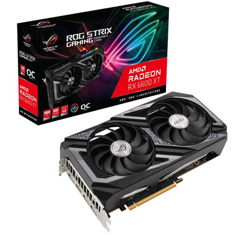 Asus Radeon RX 6600 XT ROG Strix OC 8G Graphics Card (ROG-STRIX-RX6600XT-O8G-GAMING)