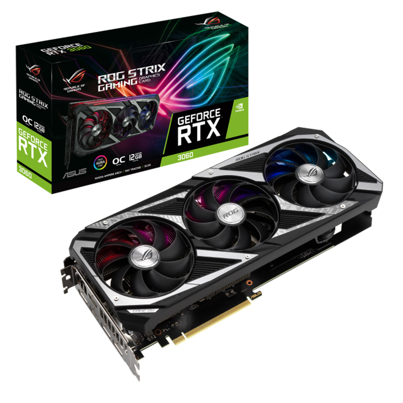 ASUS ROG Strix RTX 3060 V2 OC 12G Gaming LHR Graphics Card (ROG-STRIX-RTX3060-O12G-V2-GAMING)