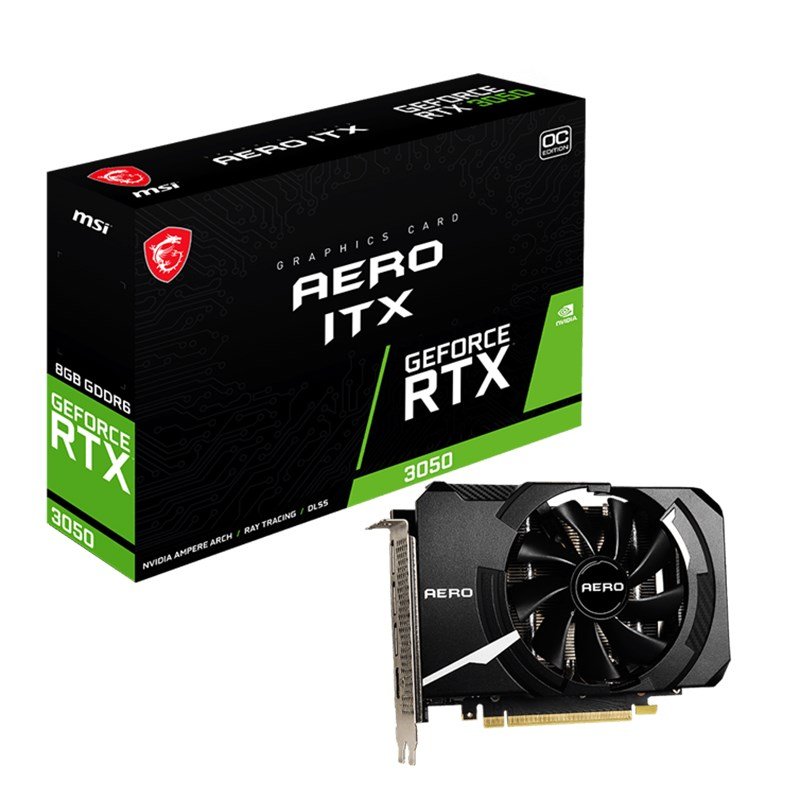 MSI GeForce RTX 3050 AERO ITX OC 8G Graphics Card (MSI GeForce RTX 3050 AERO ITX 8G OC)