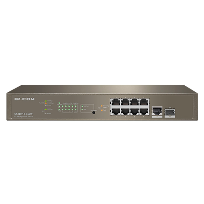 IP-COM 10 Port Gigabit PoE L3 Cloud Managed Switch (G5310P-8-150W)