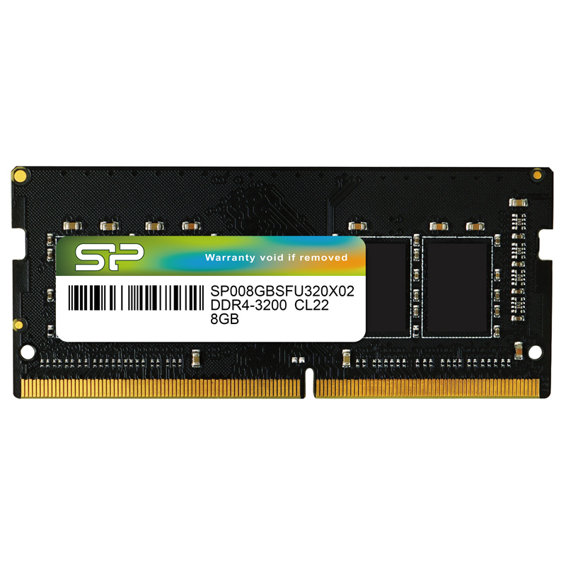 Silicon Power 8GB (1x8GB) SP008GBSFU320X02 3200Mhz CL22 DDR4 SODIMM Laptop RAM