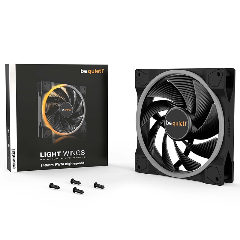 be quiet! Light Wings 140mm ARGB PWM High Speed Fan - Black (BL075)