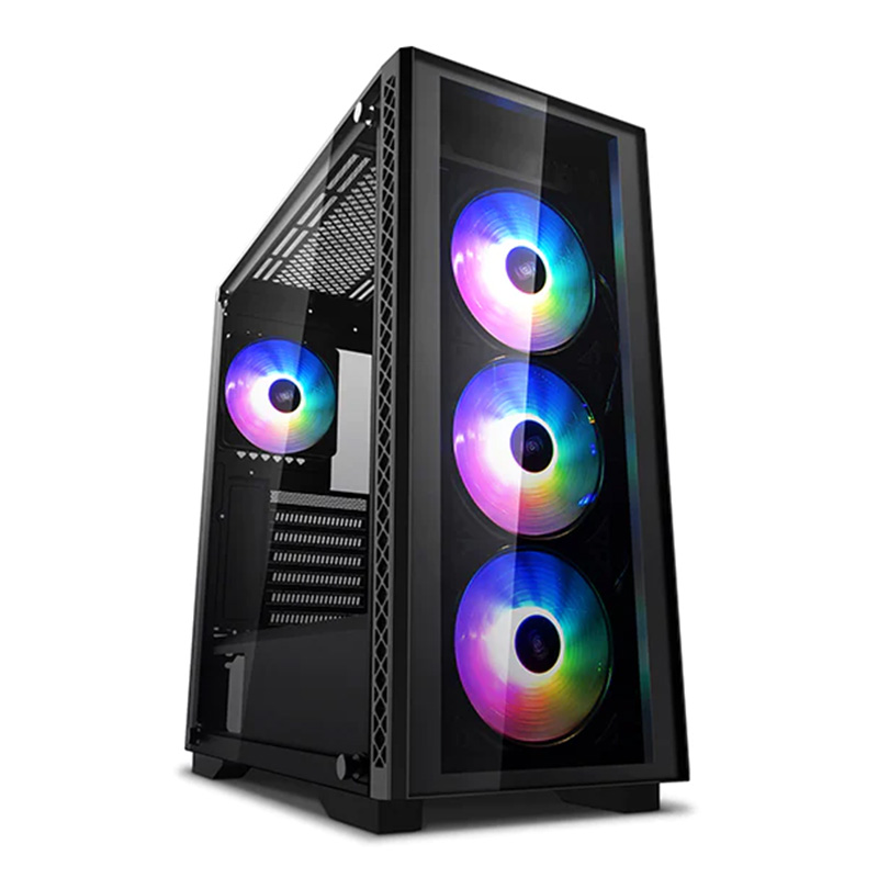 Deepcool Matrexx 50 ARGB 4F LD TG Mid Tower E-ATX Case Black - (DP-ATX-MATREXX50-AR-4F-LD)