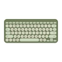 LTC MK791 Multi-Device Bluetooth Keyboard, Rechargeable Compact Slim Wireless Keyboards w/ 79 Keys, Low-Profile & Colorful, Green