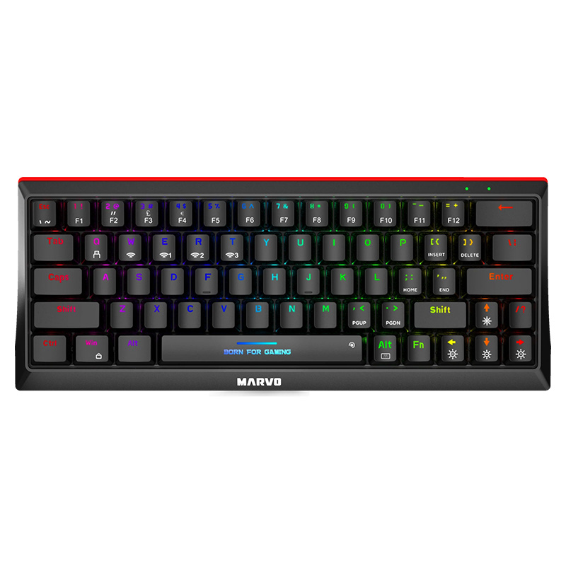 Marvo KG962W 2.4G BT Three Modes Wired Mechanical Gaming Keyboard