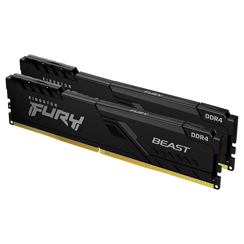 Kingston 32GB (2x16GB) KF432C16BBK2/32 Fury Beast CL16 3200MHz DDR4 RAM - Black