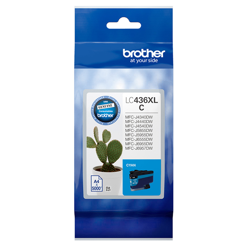 Brother INKvestment Cyan Ink Cartridge (LC-436XLC)