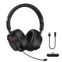 LTC SS-502 Active Noise Cancelling Wireless Over-Ear Headphones, 2.4GHz/Bluetooth, ANC Stereo Sound Gaming Headset with Detachable Microphone