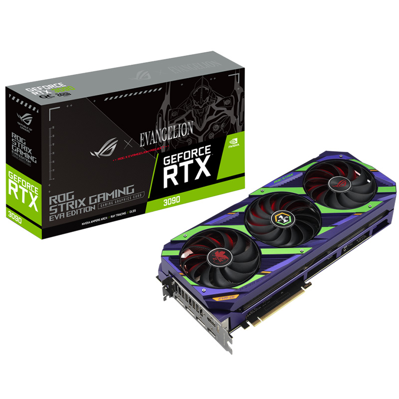 Asus ROG Strix GeForce RTX 3090 24GB OC EVA Edition Graphics Card (ROG-STRIX-RTX3090-O24G-EVA)