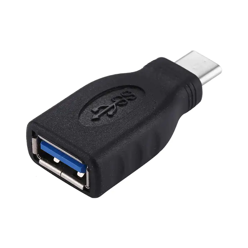 USB-C To USB-A OTG Adapter - Black Aluminum, USB 3.1 Gen 1, Connect New Devices To Old Ports