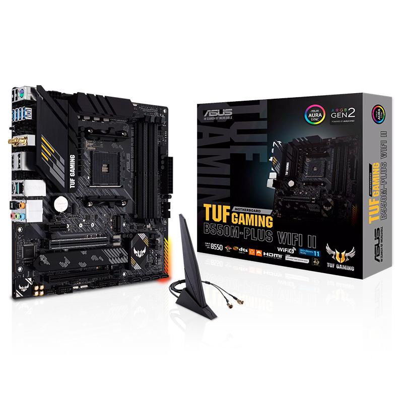 Asus TUF Gaming B550M-PLUS WIFI II AM4 mATX Motherboard (TUF GAMING B550M-PLUS WI-FI II) - OPENED BOX 77813
