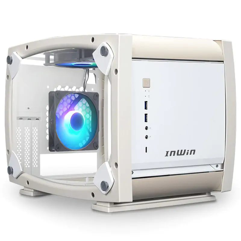 InWin Explorer Mini Tower mITX Case - White(EXPLORER-BONEWHITE)