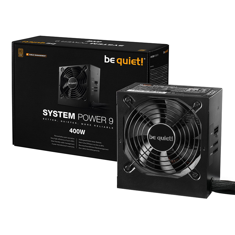 be quiet! 400W System Power 9 80+ Bronze Semi-Modular Power Supply (BN918)