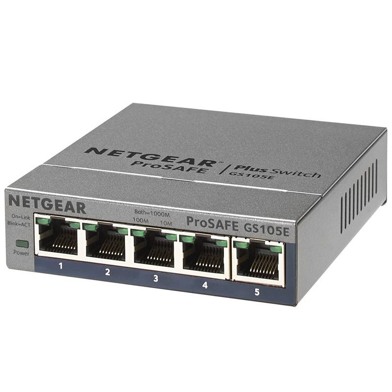 Netgear GS105E-200AUS 5 Port Gigabit Manage Prosafe Plus switch - OPENED BOX 73351