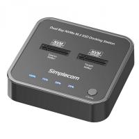 Enclosures-Docking-Simplecom-SD550-USB-3-2-Gen-2-to-Dual-Bay-NVMe-M-2-SSD-Docking-Station-5