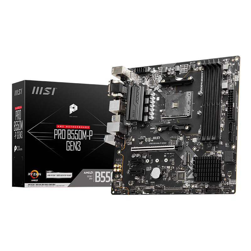 MSI Pro B550M-P Gen3 mATX AM4 Motherboard (PRO B550M-P GEN3)