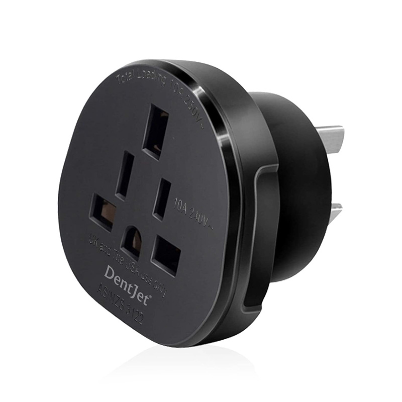 Universal Travel Adaptor to Australia 3Pin Black with Insolation