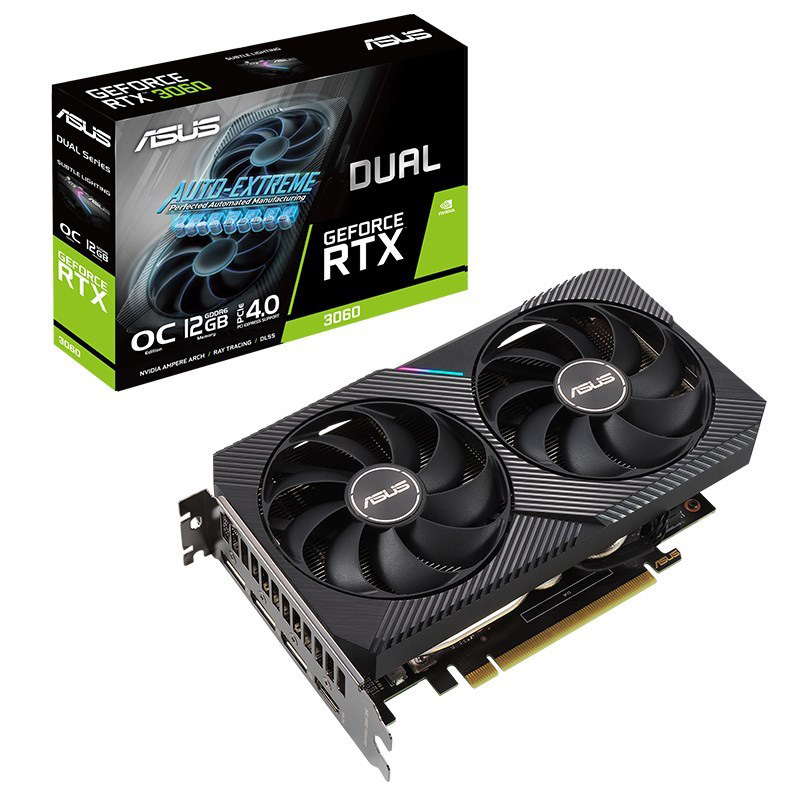 Asus GeForce RTX 3060 Dual V2.0 OC 12G LHR Graphics Card (DUAL-RTX3060-O12G-V2.0)