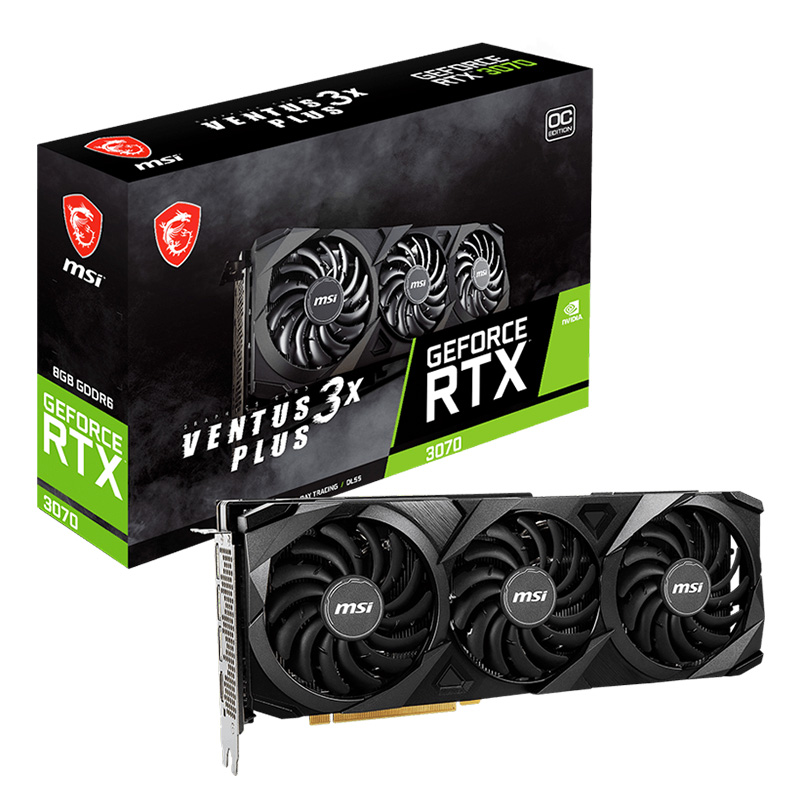 MSI GeForce RTX 3070 Ventus 3 x Plus OC 8G LHR Graphics Card (RTX 3070 VENTUS 3X PLUS 8G OC LHR)