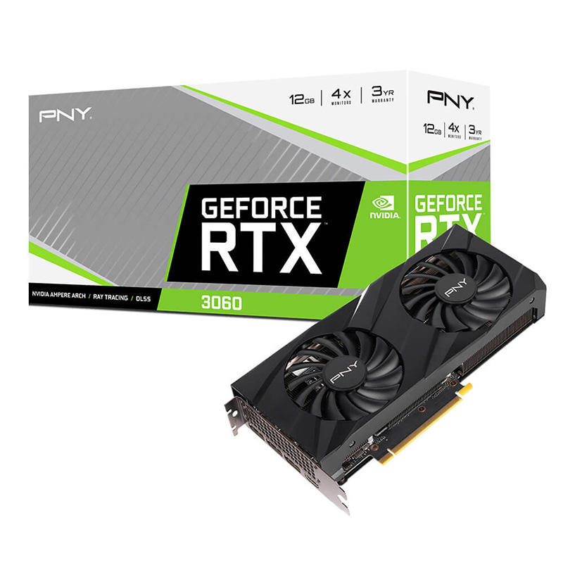 PNY GeForce RTX 3060 Dual 12GB XLR8 Gaming VERTO Graphics Card - OPENED BOX 73907