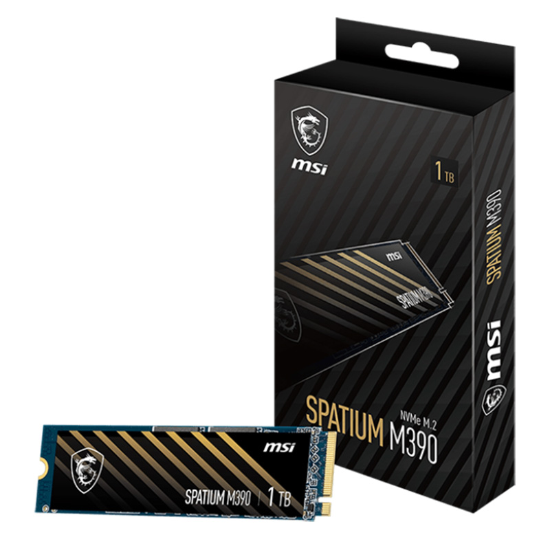 MSI Spatium M390 1TB PCIe Gen3 M.2 2280 NVMe SSD (SPATIUM M390 NVMe M.2 SSD 1TB)