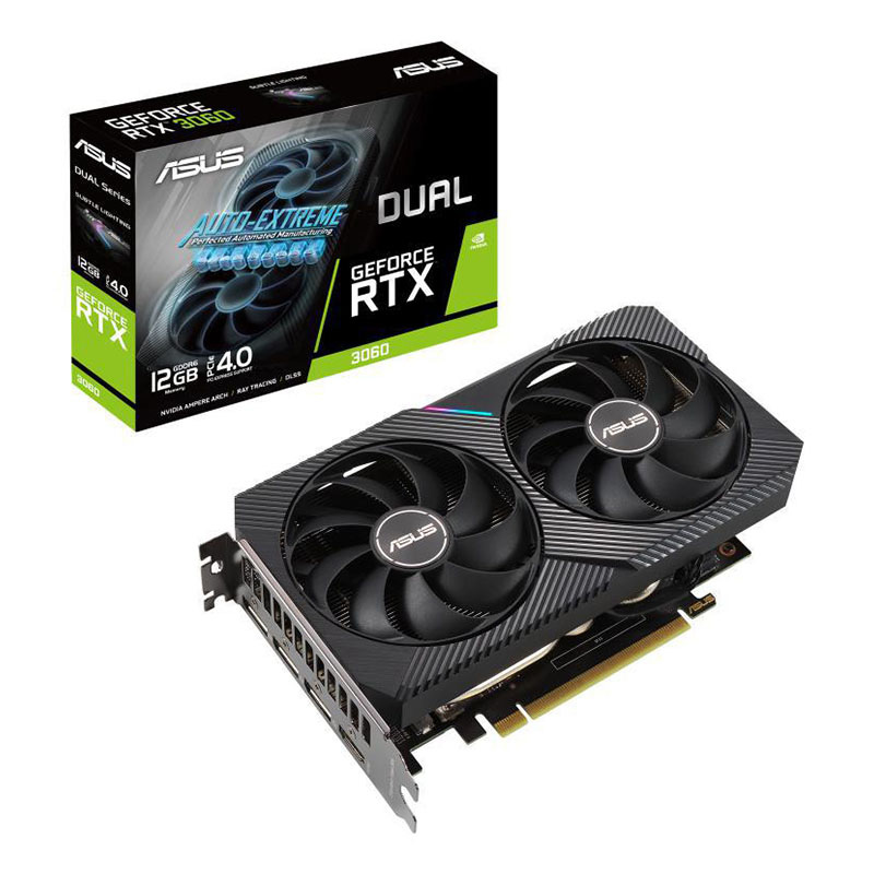 Asus GeForce Dual RTX 3060 12G V2 Graphics Card (DUAL-RTX3060-12G-V2)