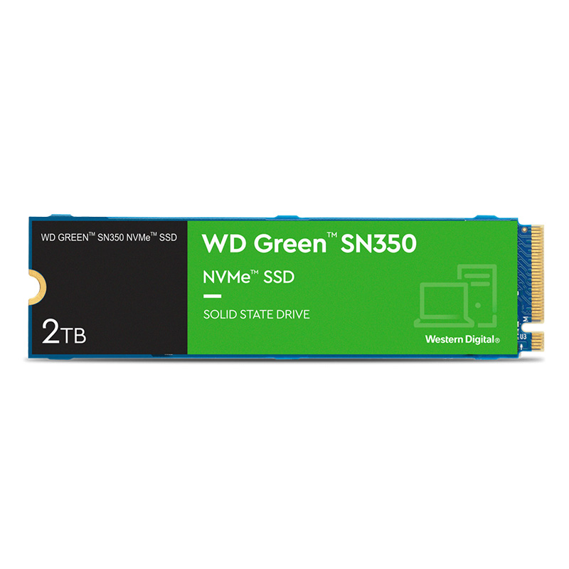 Western Digital 2TB Green SN350 PCIe M.2 2280 NVMe SSD (WDS200T3G0C)