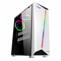 Armaggeddon KAGAMI K-1 RGB Strip Transparent Side Panel ATX Case - White 