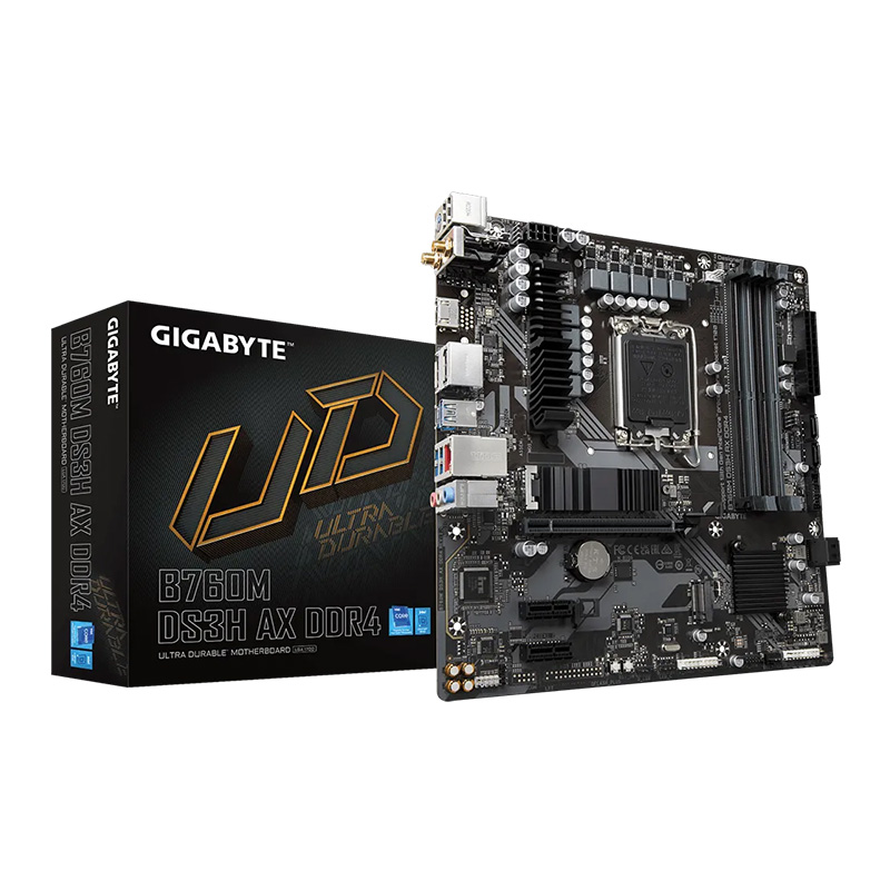 Gigabyte B760M DS3H AX D4 LGA 1700 mATX Motherboard (B760M-DS3H-AX-DDR4)