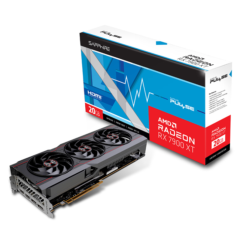 Sapphire Pulse Radeon RX 7900 XT Gaming OC 20G Graphics Card (11323-02-20G)