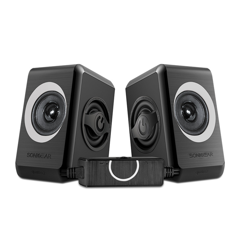 Sonicgear Quatro 2 2.0 USB Speaker - Grey