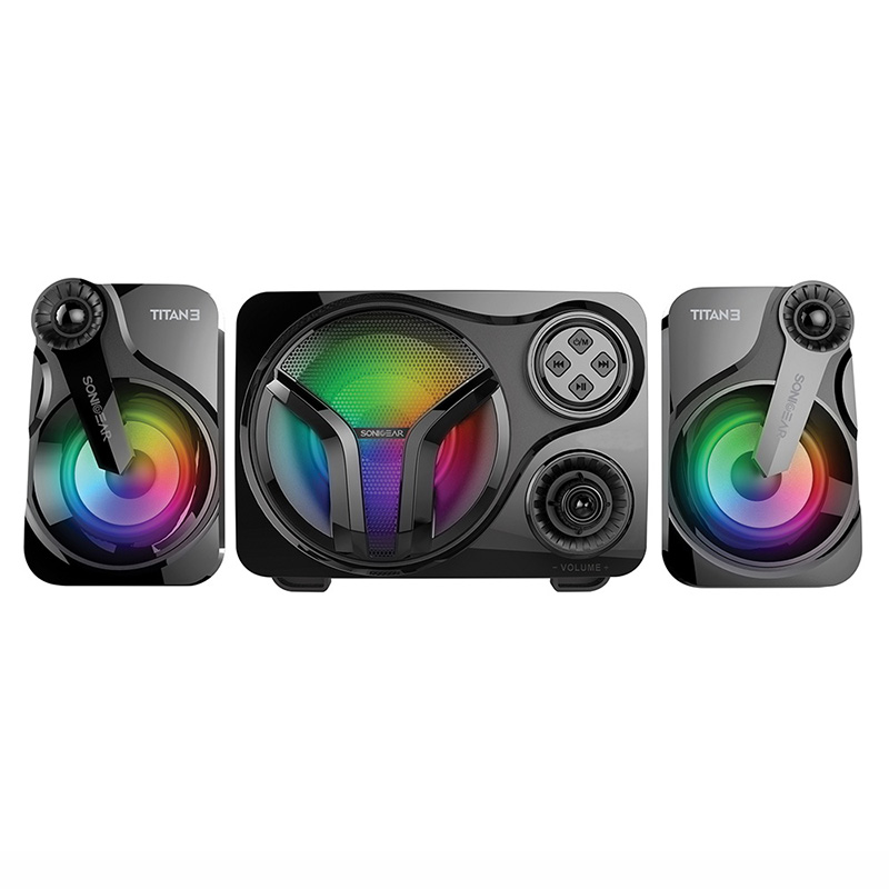 Sonicgear Titan 3 2.1 USB Speaker with Multi Color LED - Black