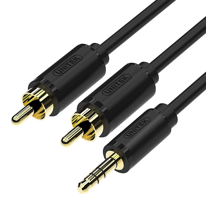 Unitek 3.5mm AUX Male to 2 x RCA Male Audio Cable 1.5m