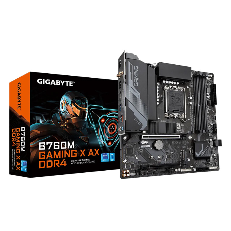 Gigabyte B760M Gaming X AX D4 LGA 1700 mATX Motherboard (B760M-GAMING-X-AX-DDR4)