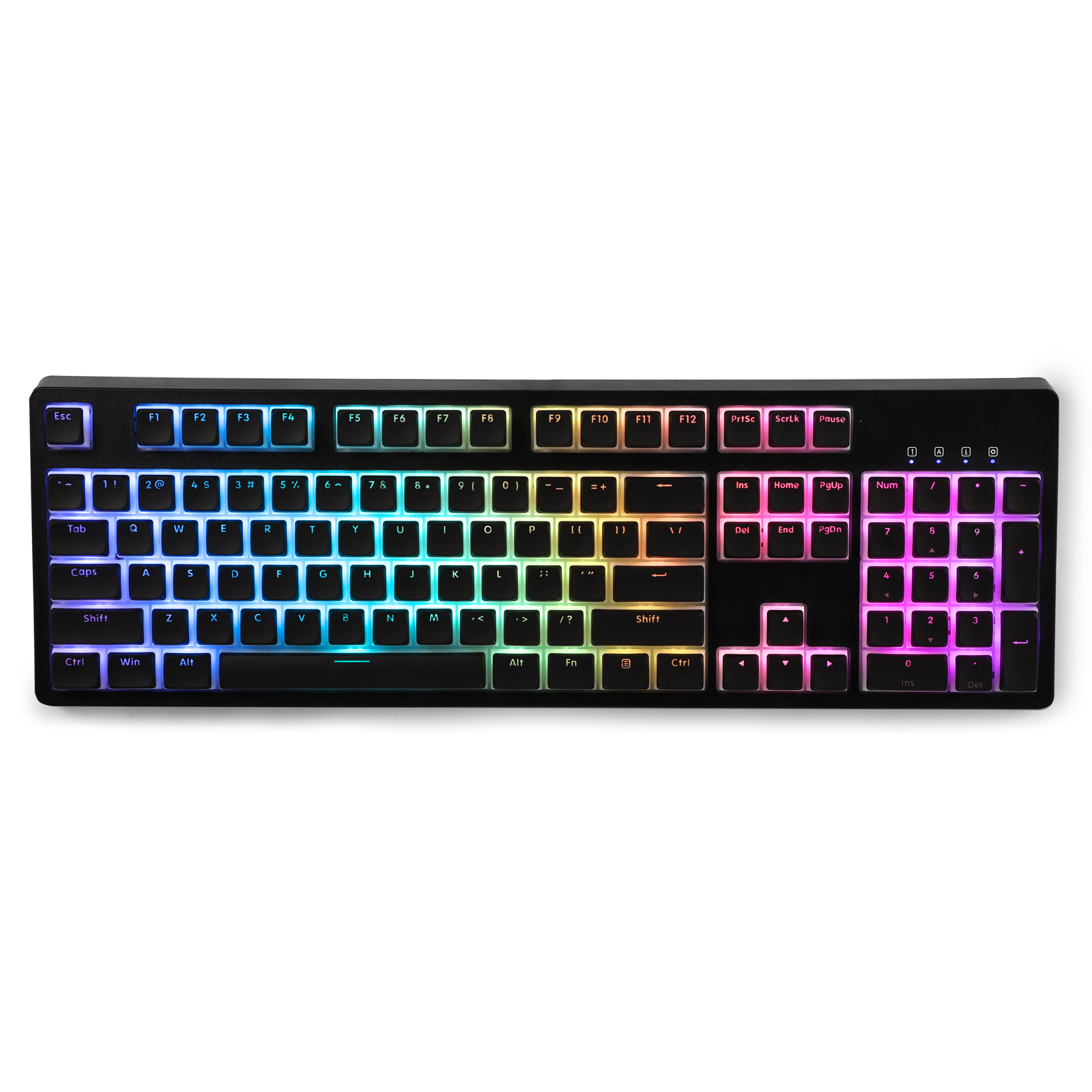 LTC LavaCaps PBT Double Shot 117-Key Pudding Keycaps Set, Translucent XDA Profile for ISO & ANSI Layout 61/68/84/87/104 Keys Mechanical Keyboard,Black