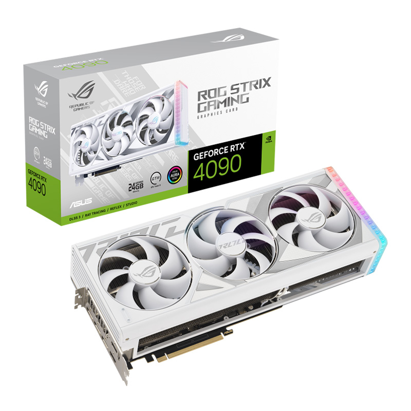 Asus GeForce RTX 4090 ROG Strix 24G White Graphics Card (ROG-STRIX-RTX4090-24G-WHITE)