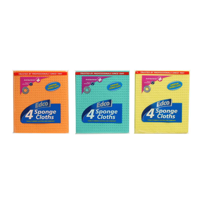 EDCO A/B SPONGE CLOTHS 4PK (15913)