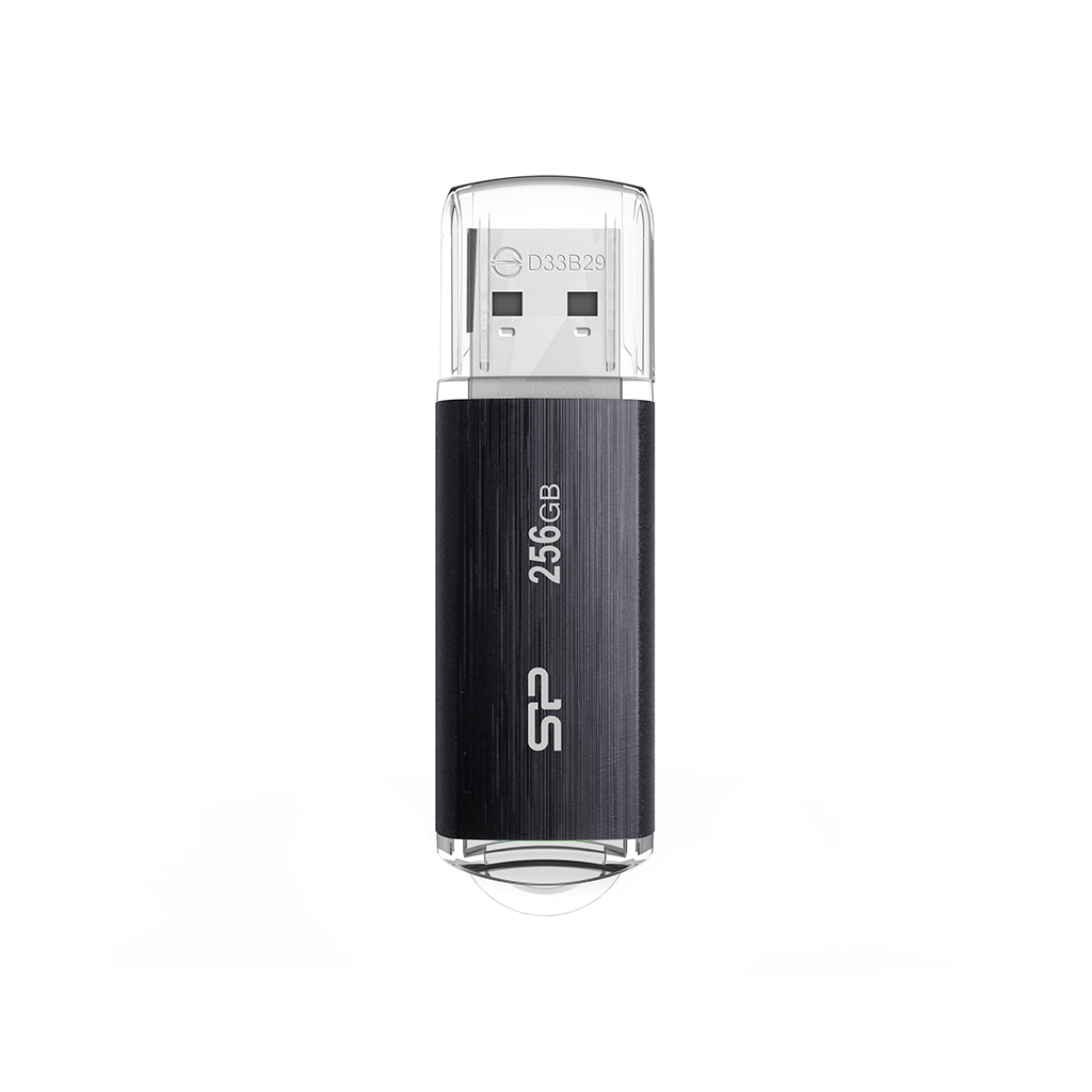 Silicon Power 256GB Blaze B02 USB 3.0 Flash Drive for Data Storage,Black - SP256GBUF3B02V1K