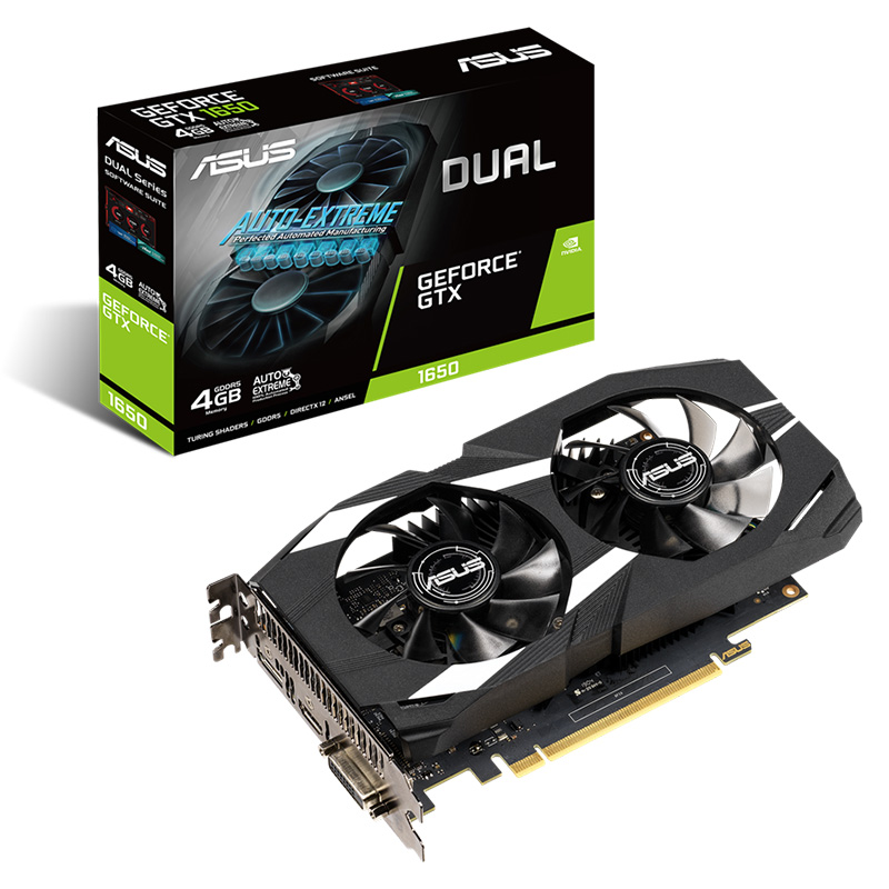Asus GeForce GTX 1650 Dual 4G Graphics Card (DUAL-GTX1650-4G)
