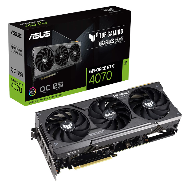 Asus TUF GeForce RTX 4070 Gaming OC 12G Graphics Card (TUF-RTX4070-O12G-GAMING)