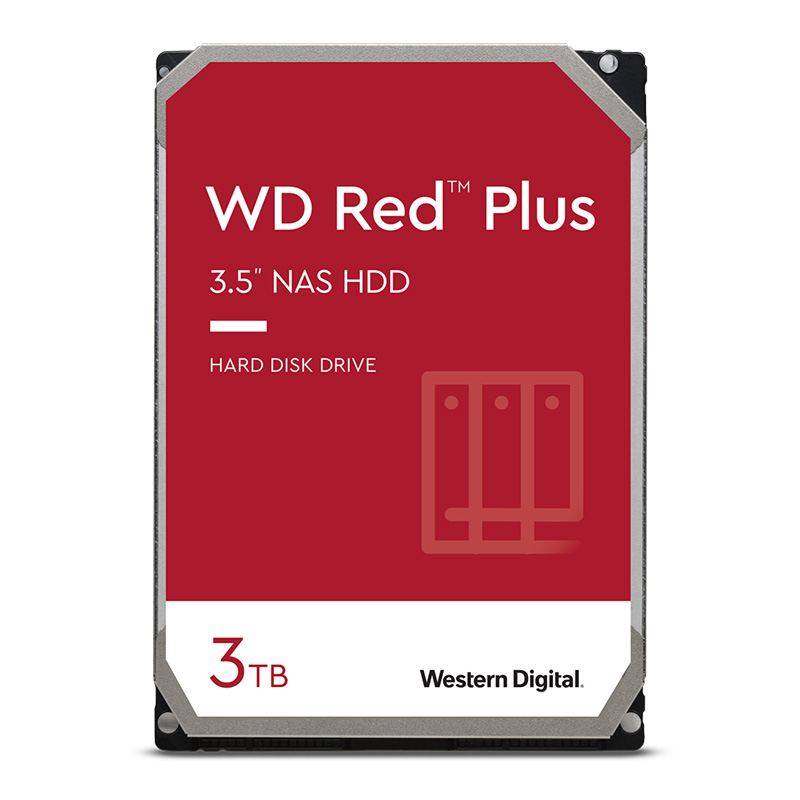 Western Digital Red Plus 3TB 5400RPM 3.5in NAS SATA Hard Drive (WD30EFRX)